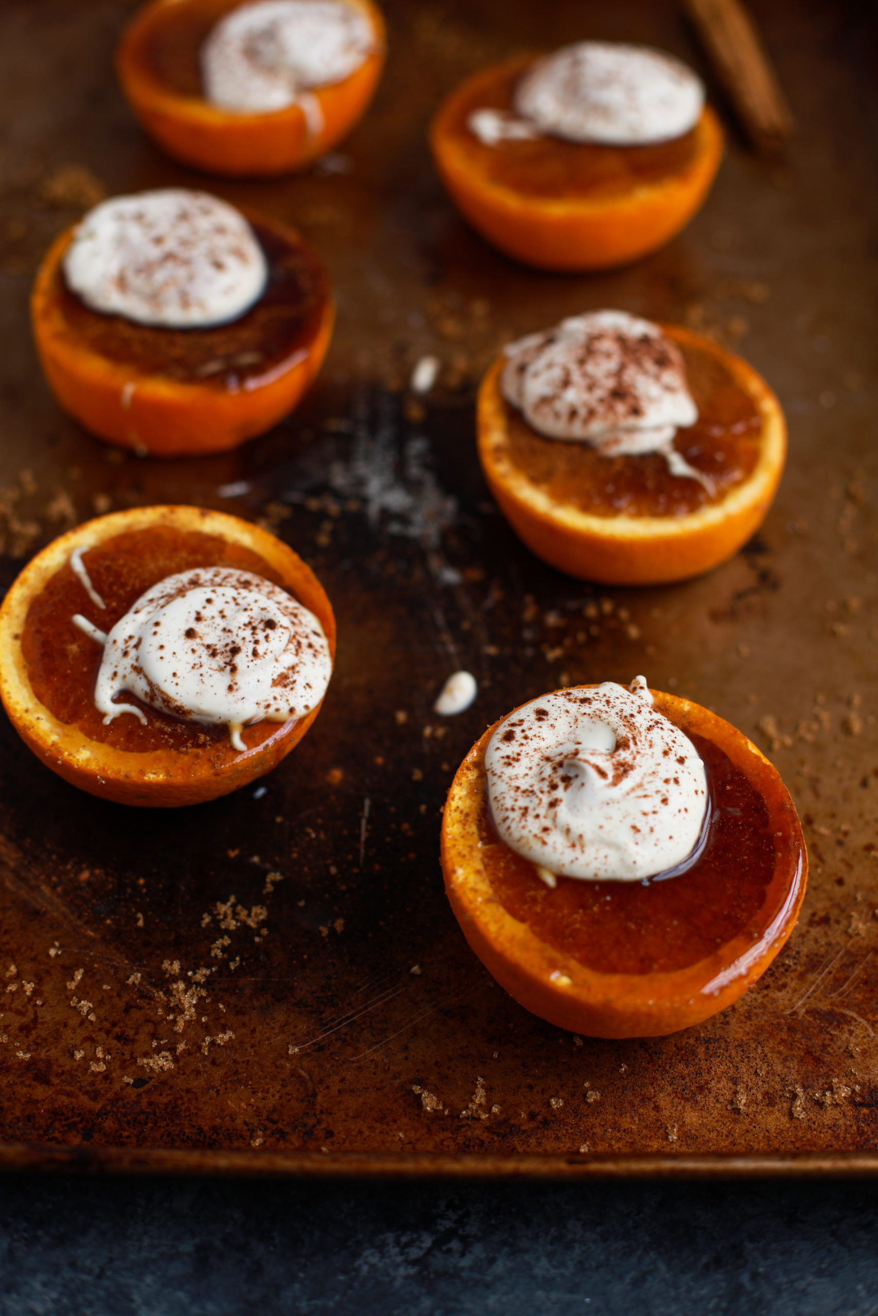 Brûléed Oranges With Citrus Spiced Whipped Cream LGS