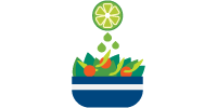 lime juicing into salad illustration