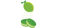 lime zesting onto cookies illustration